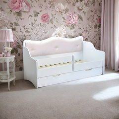 Кровать-диван детская Pondi Квин 80х160 см Нимфея Альба/Розовый