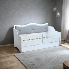 Ліжко-диван дитяче Pondi Квін 80х160 см Німфея Альба/Сірий