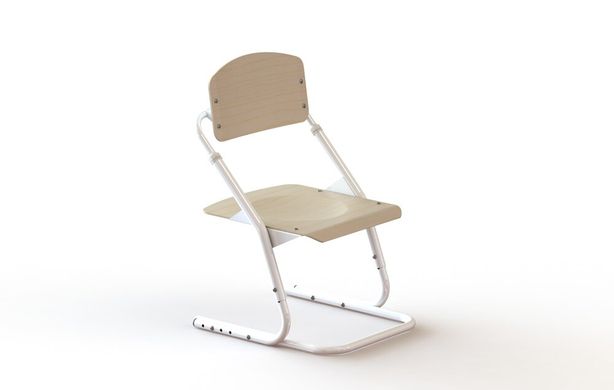 Дитячий регульований стілець Клен/Білий